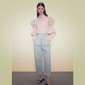 Zara paper bag jeans